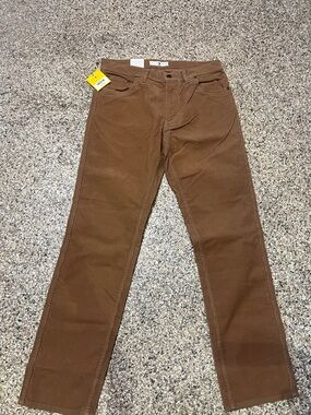 NWT Duck Head Men's Brown Corduroy Pants - Classic Straight Fit- Tobacco Brown